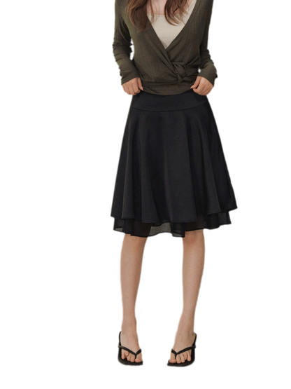 Satin Midi Skirt