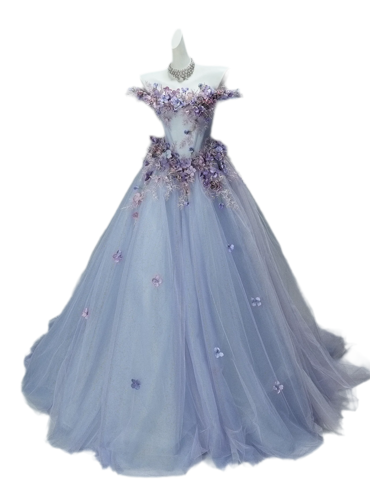Abito da ballo con corsetto floreale