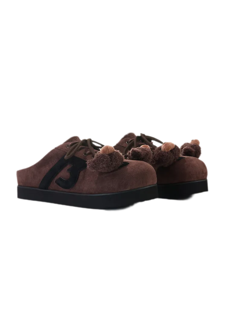 Plush Bear Slip-On Loafers