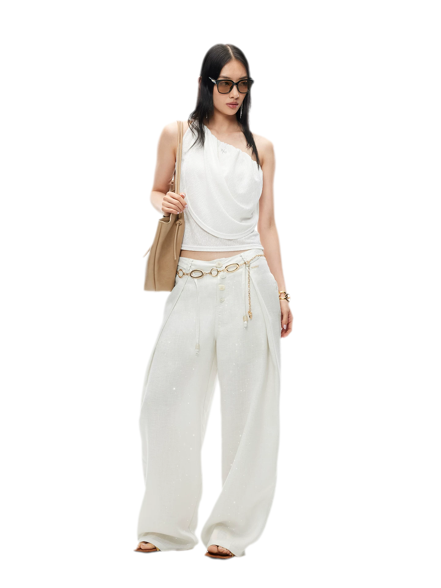 Maria Knit Vest with Twisted Shoulder Strap
