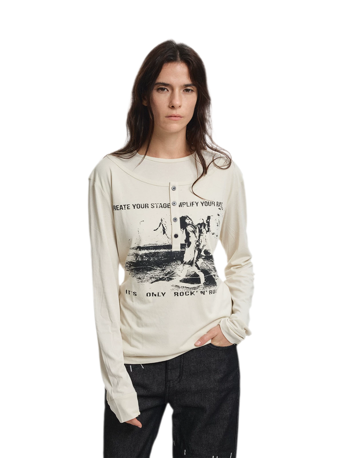 Modal Henley Long-Sleeve T-Shirt