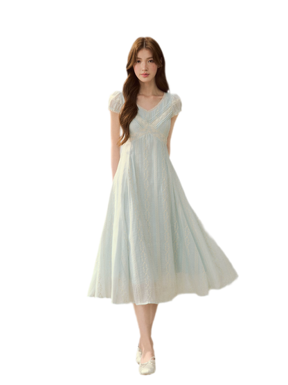 Embroidered Waist Dress