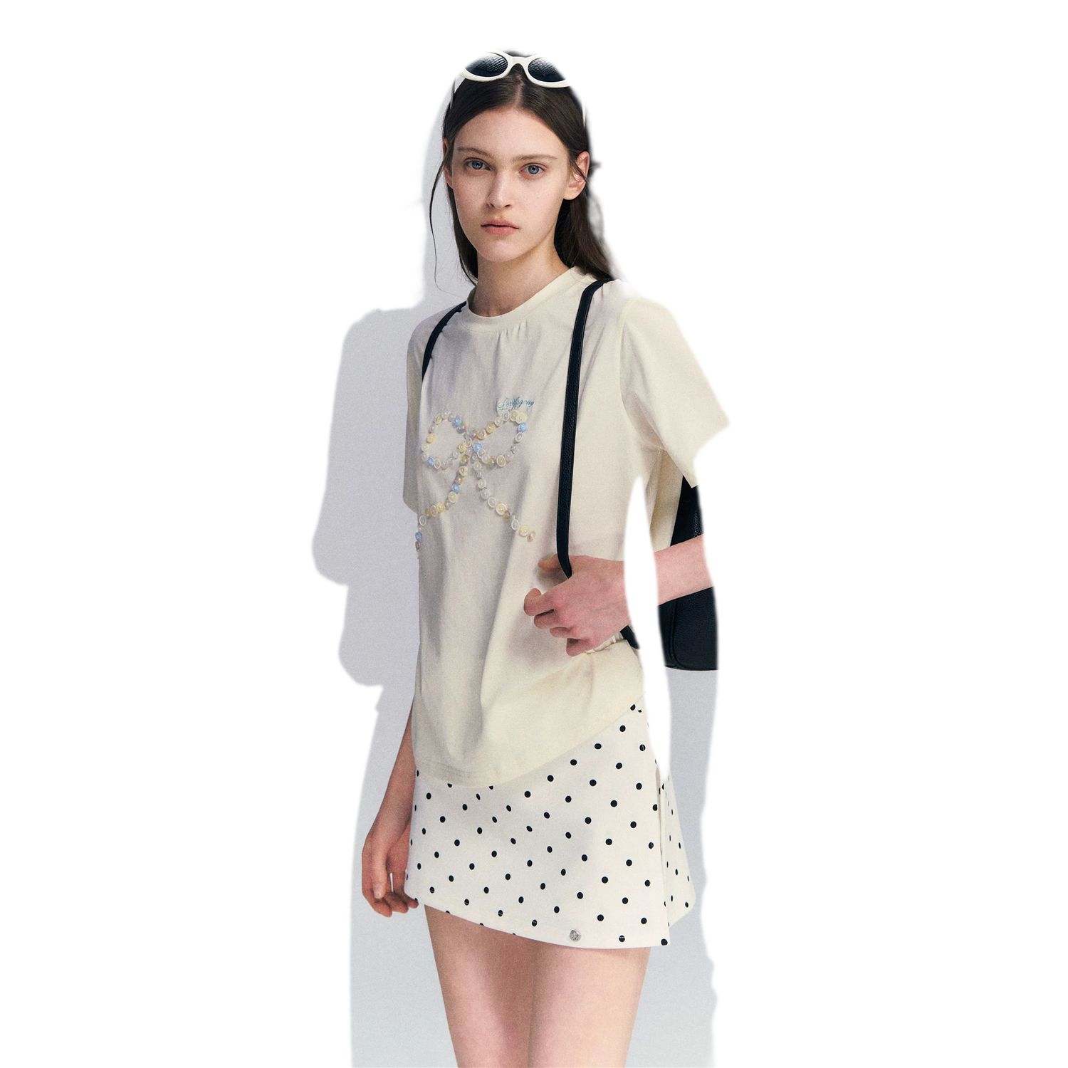 Hand-Sewn Bow T-Shirt