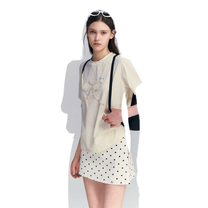 Hand-Sewn Bow T-Shirt