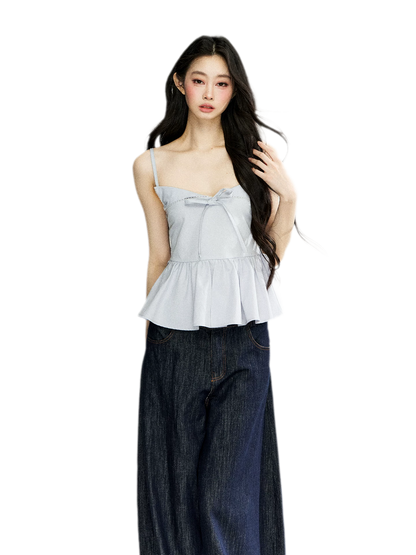 Ruffled Bow Strap Cami