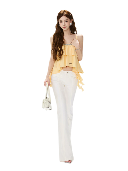 CYNR Crystal Ruffle Cami – view 3