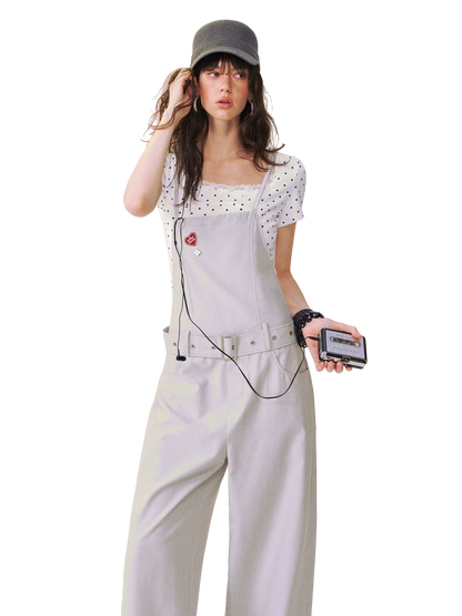 Vintage Relaxed Straight-Leg Overalls