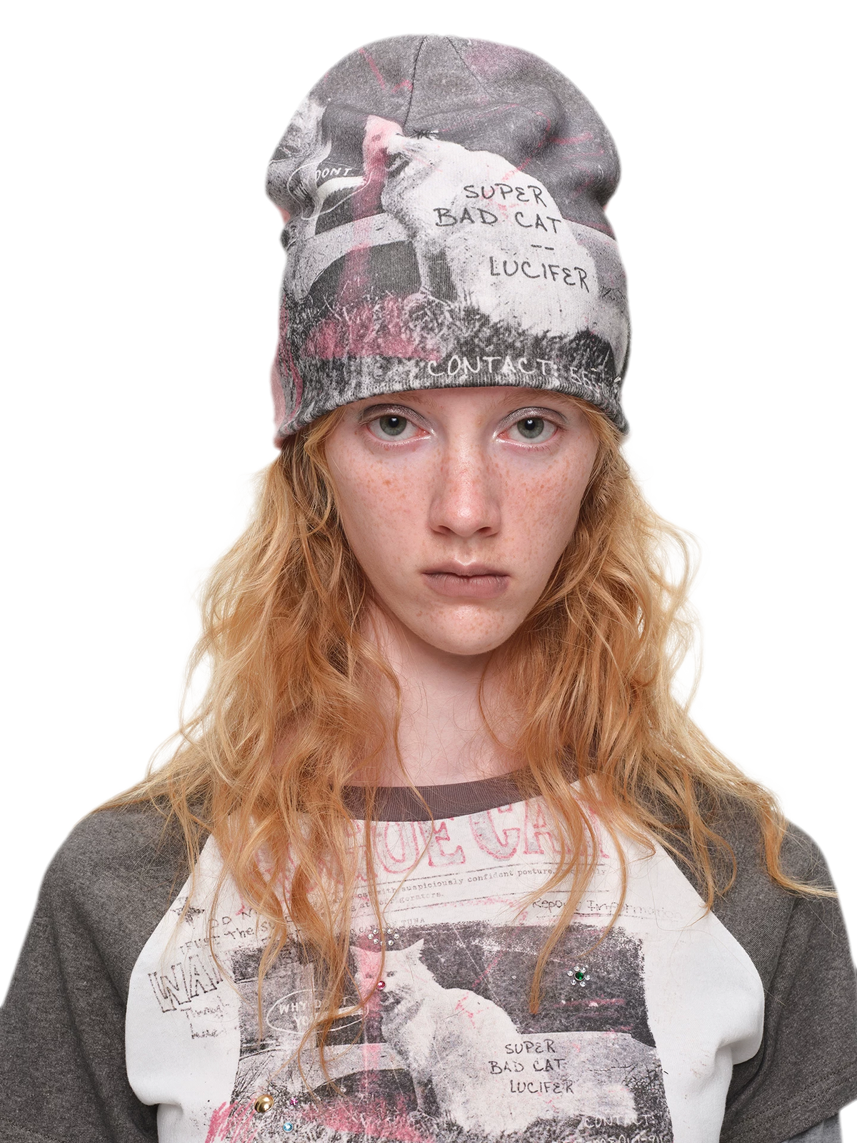 Retro Graphic Knit Beanie
