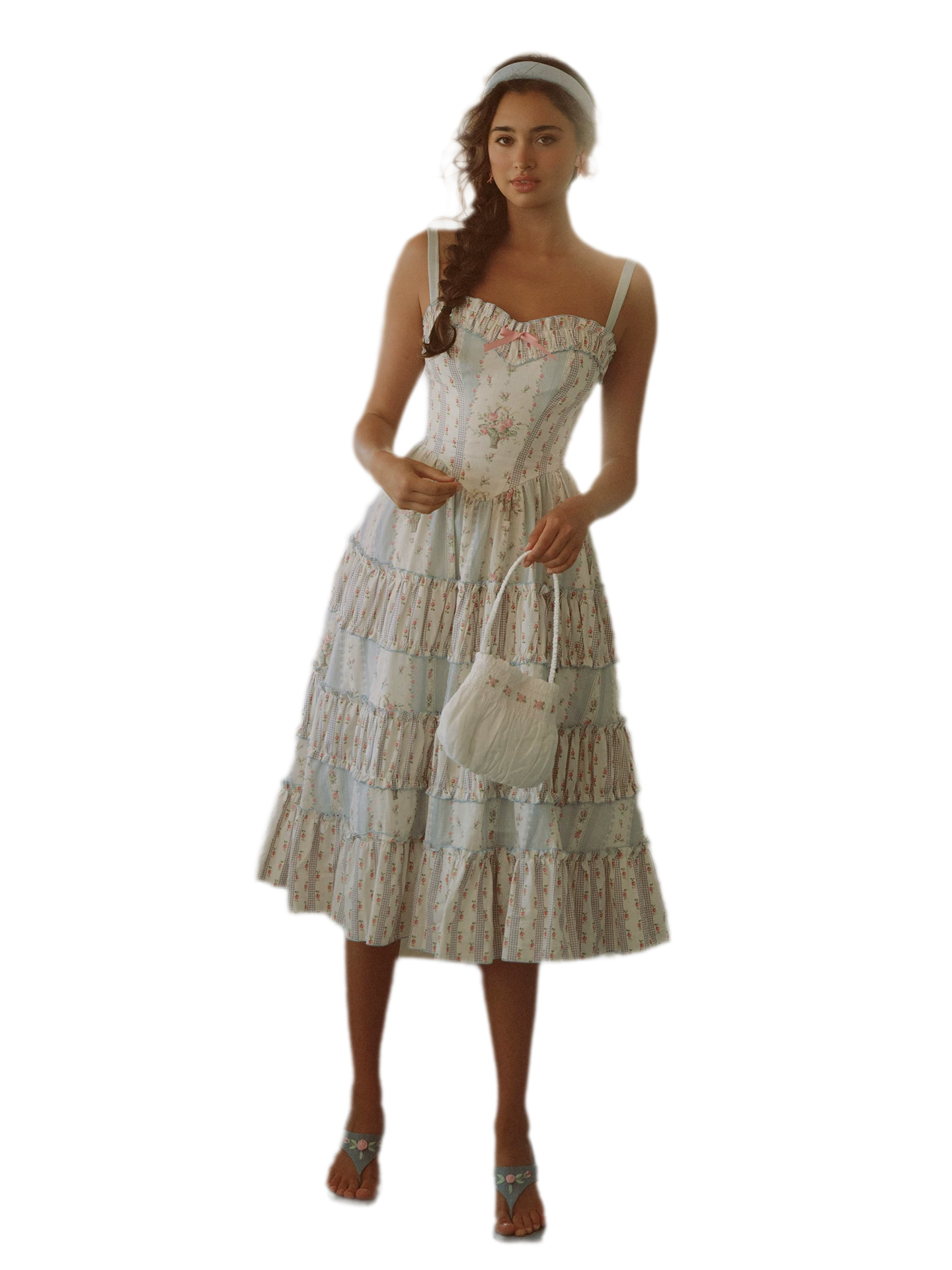Vintage Ruffle Tiered Dress