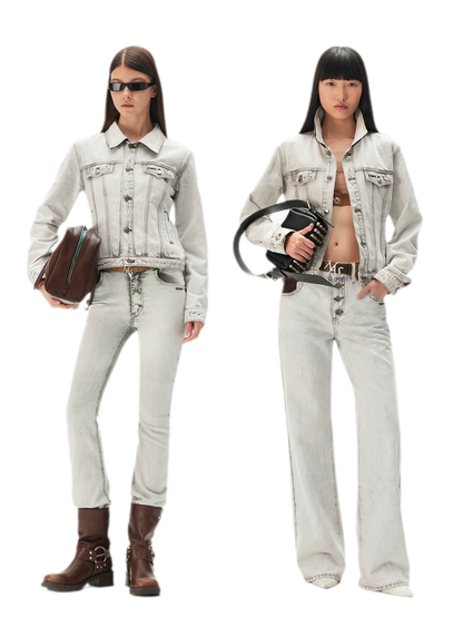 Washed Cropped Denim Jacket