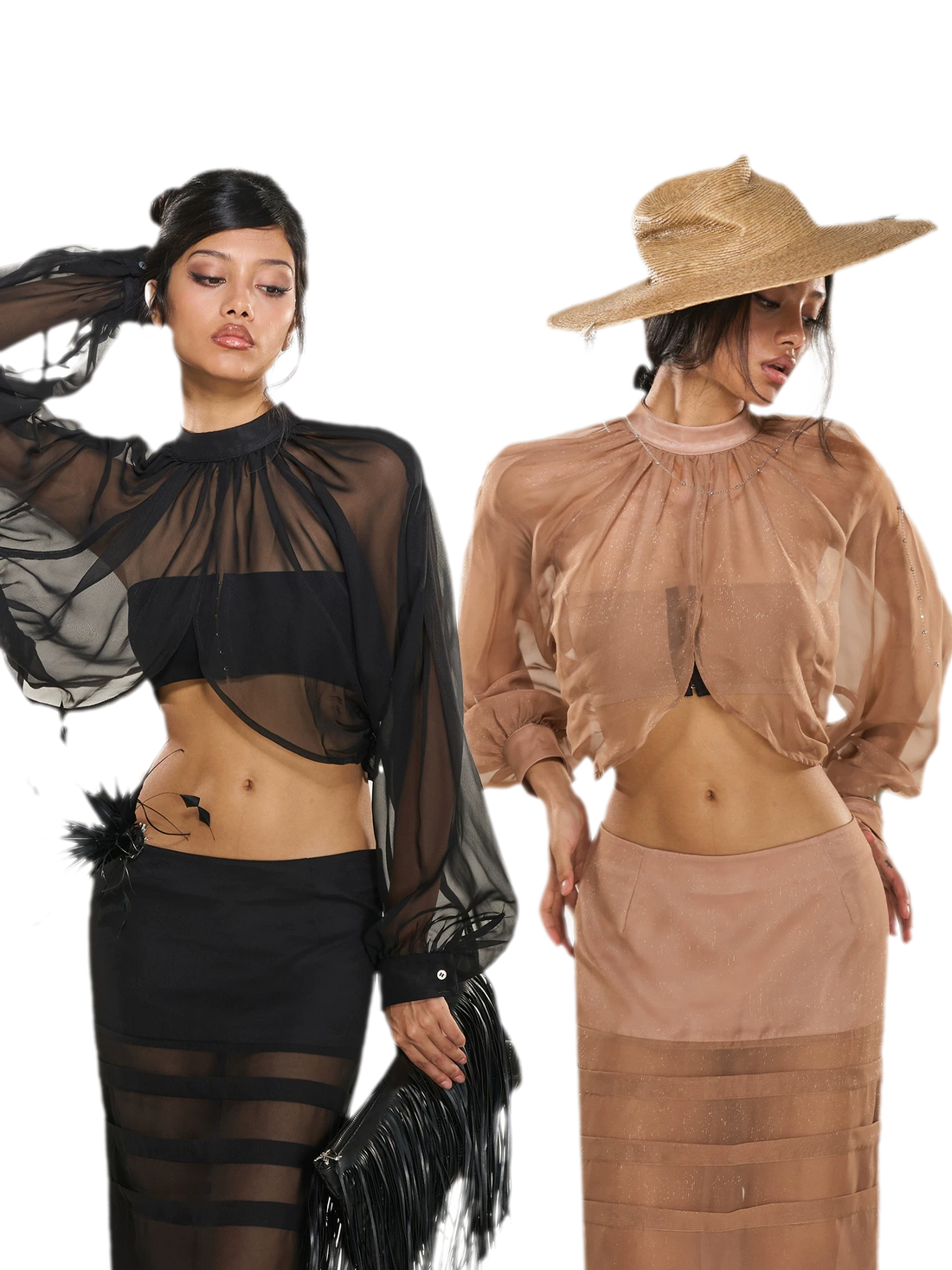 Stretch Button Bandeau Top