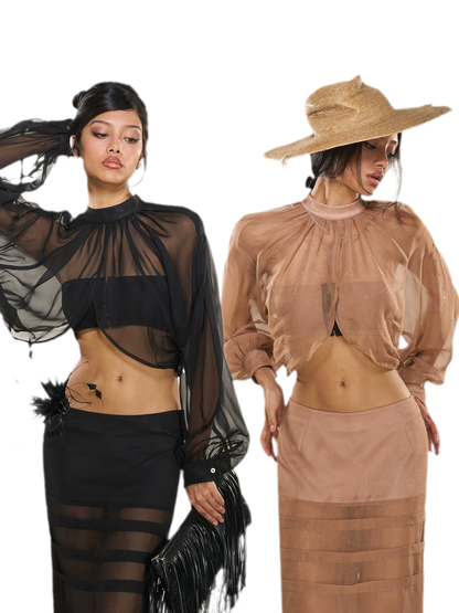 Stretch Button Bandeau Top