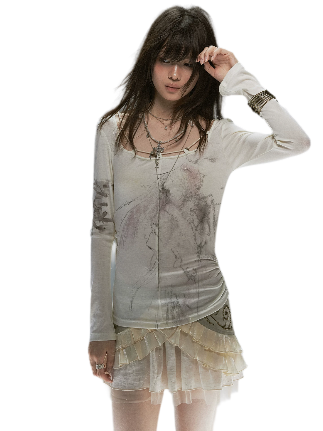 Sheer Lace Slim Top