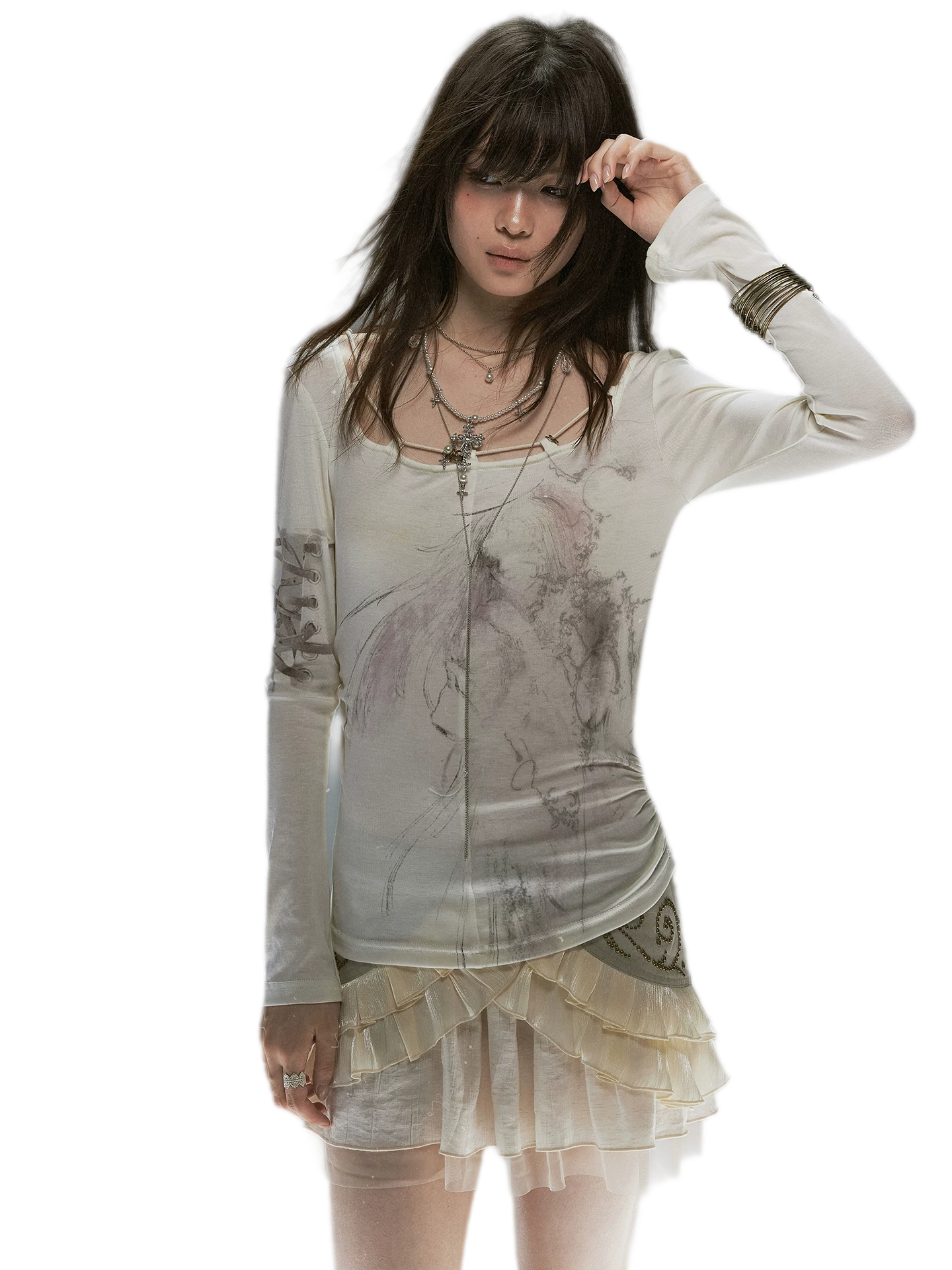 Sheer Lace Slim Top
