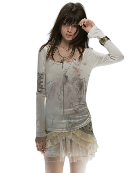 Sheer Lace Slim Top