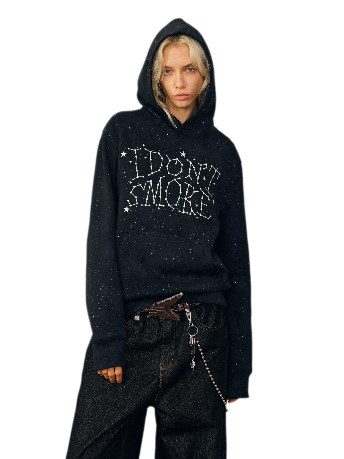 Starry Glitter Oversized Hoodie