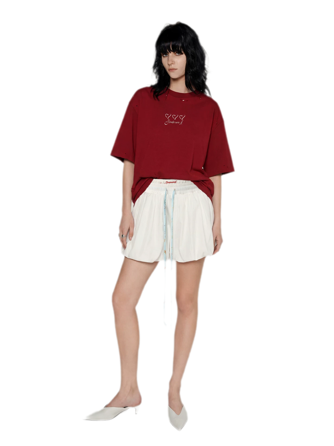 Printed Double-Waist Bubble Skirt