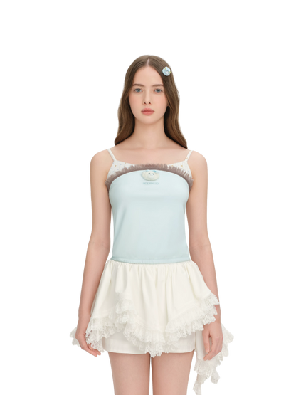 Two-Layer Tassel Camisole Vest