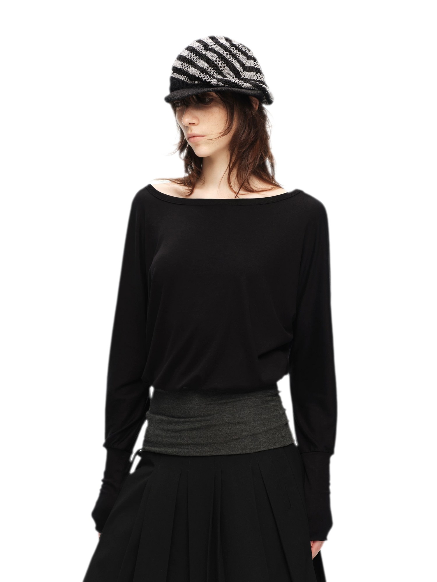 Lyocell Asymmetric Off-Shoulder Top