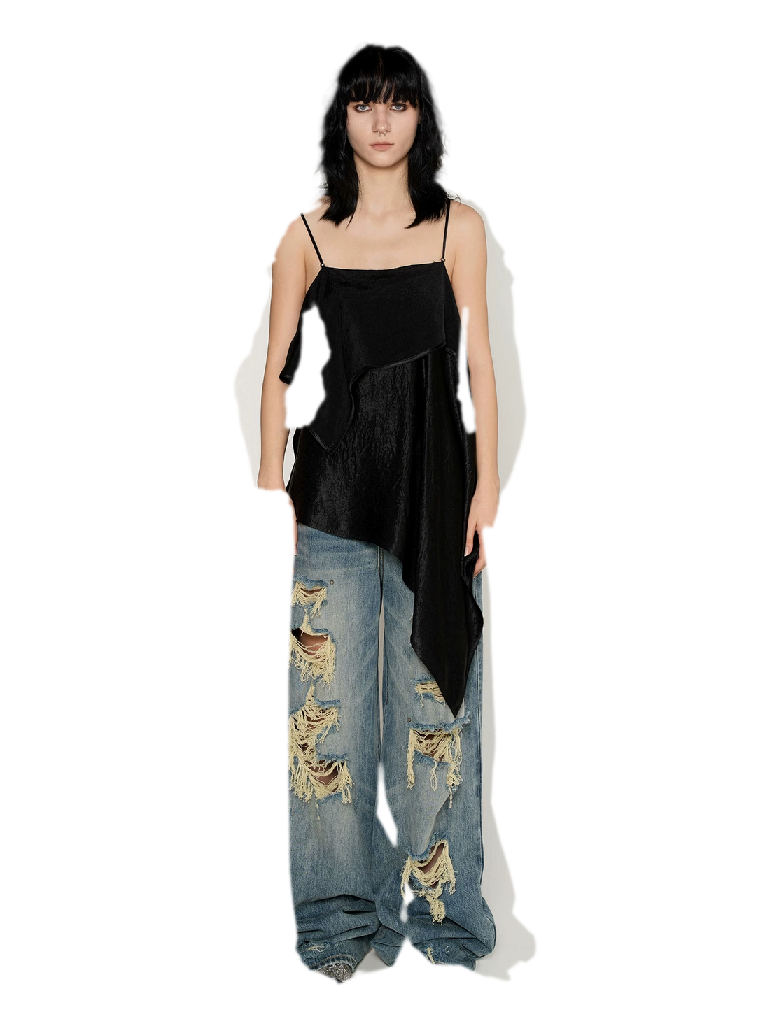 Acetate Asymmetric Camisole Top