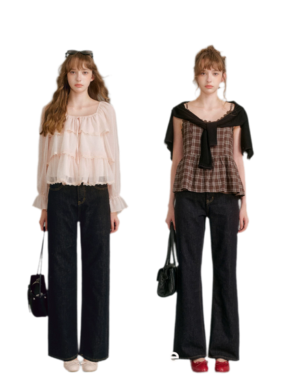 Soft Cotton Straight-Leg Jeans