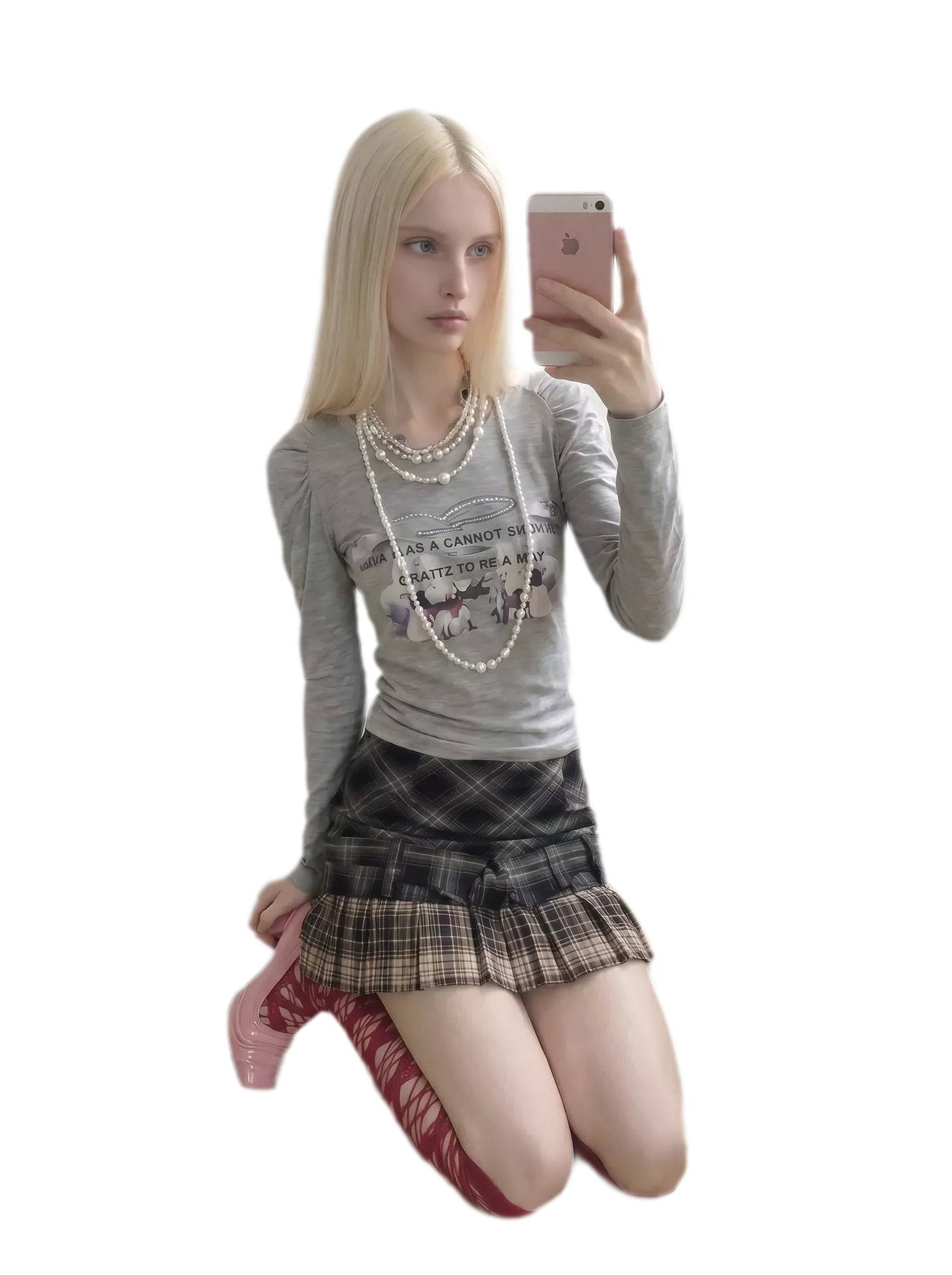Plaid Pleated Mini Skirt