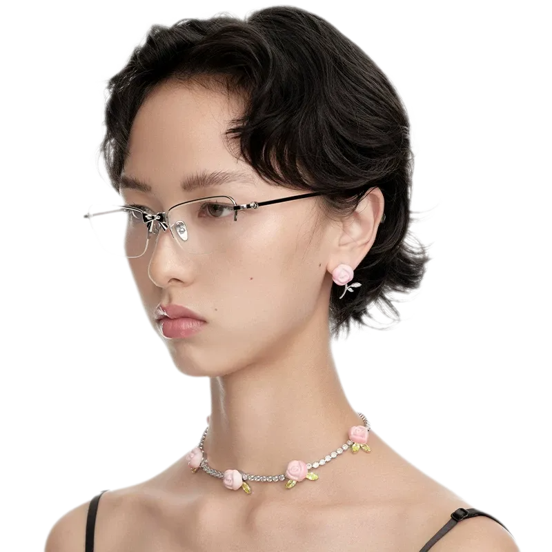 Ceramic Rose Jewelry Set