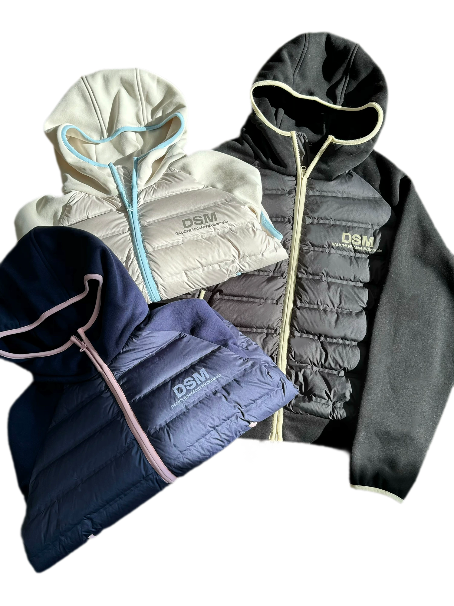 Contrast-Bound Cropped Down Jacket