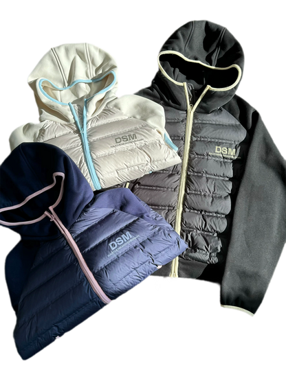 Contrast-Bound Cropped Down Jacket