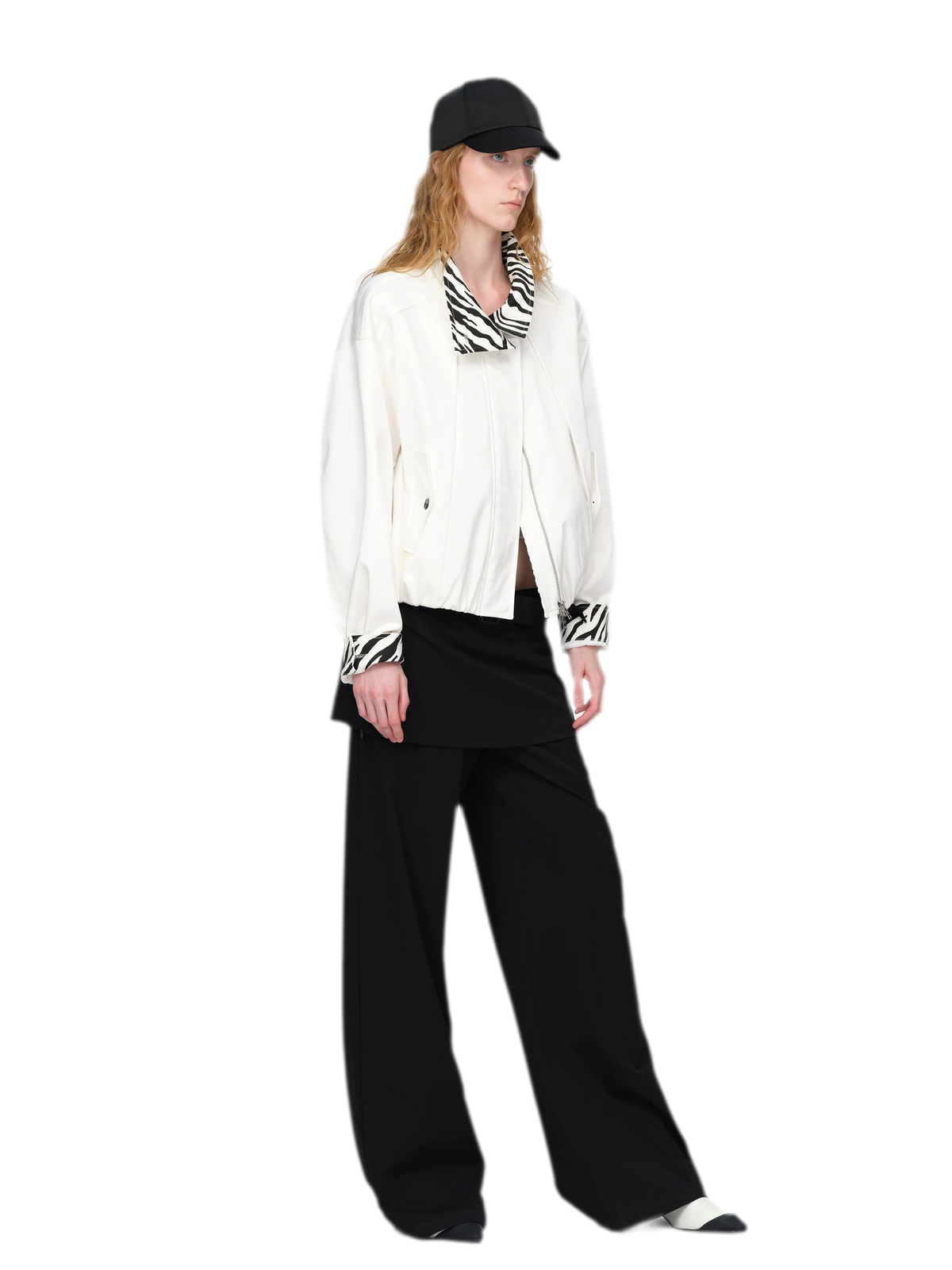 Jas van bamboe-twill met bolzoom