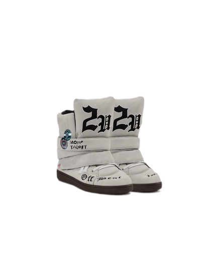 24ANS x UWA Embroidered Suede High-Top Sneakers