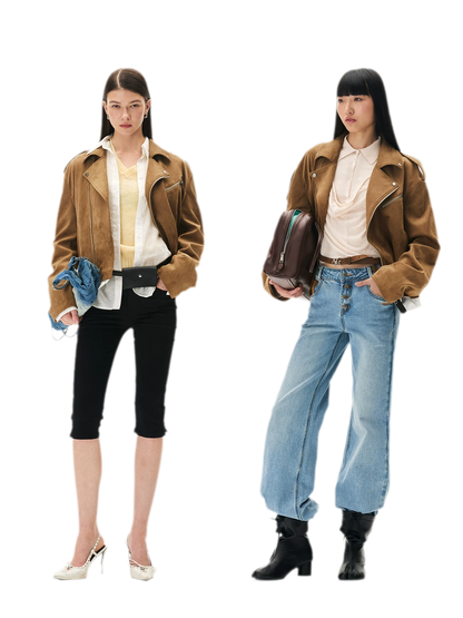 Suede Velvet Relaxed Jacket