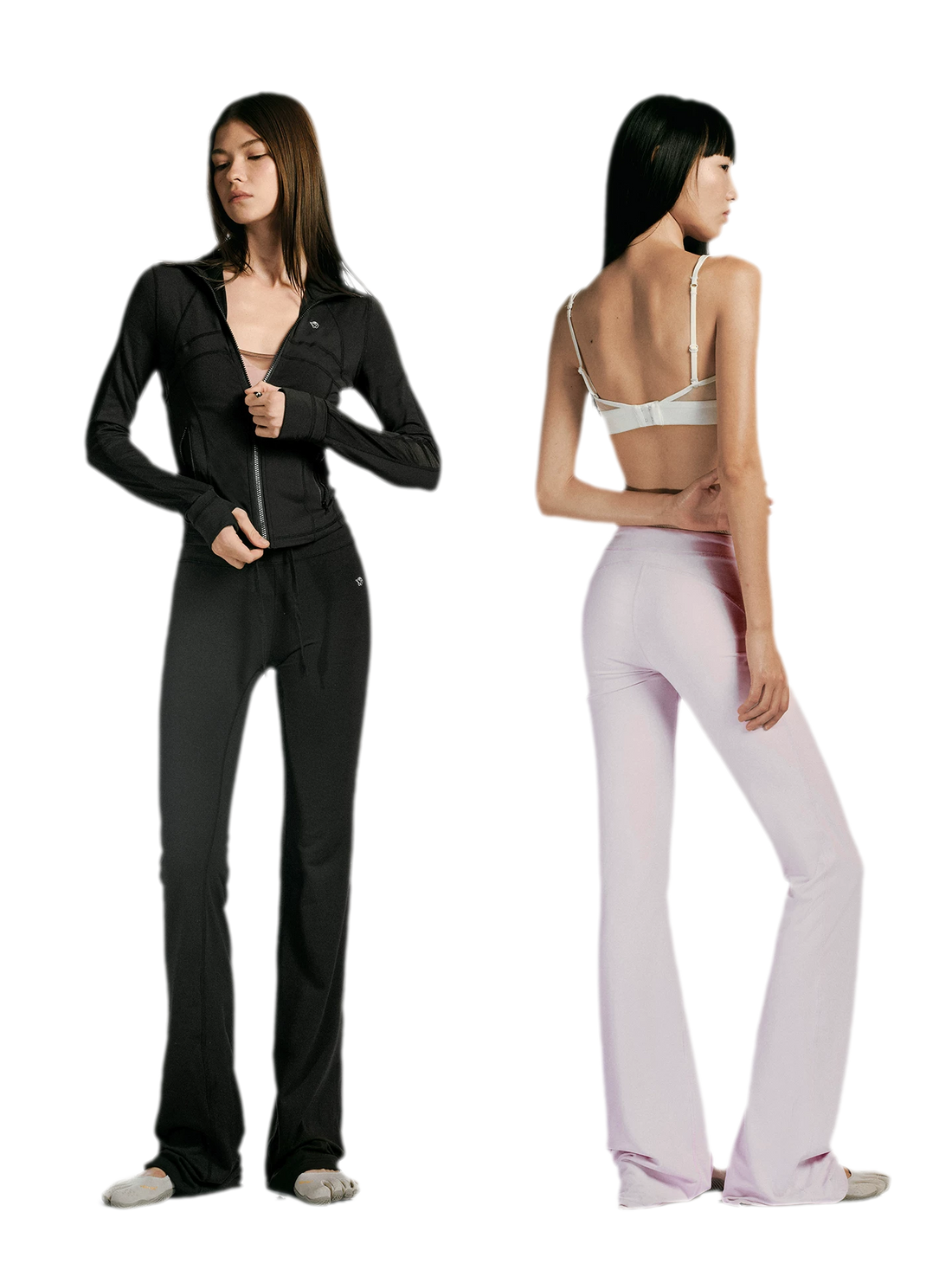 Lace Trim Slim Pants