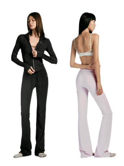Lace Trim Slim Pants