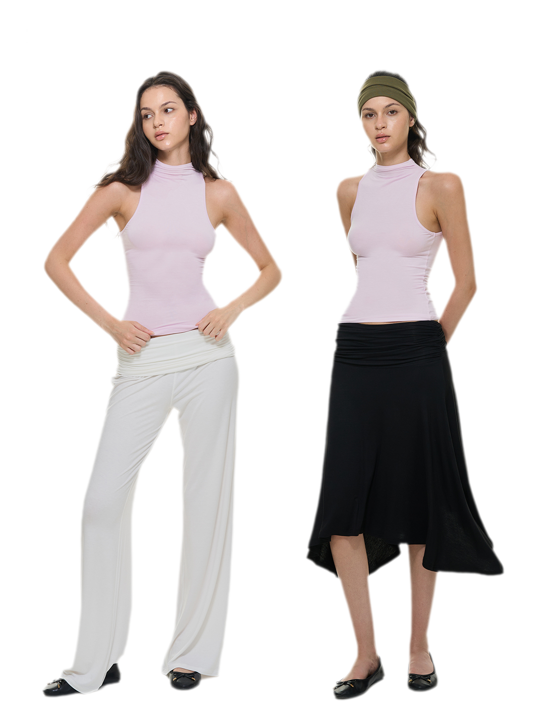 Knitted Semi-High Neck Vest