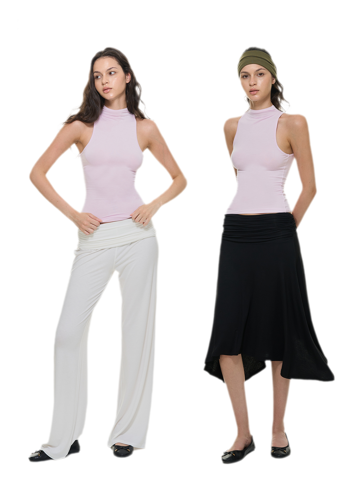 Knitted Semi-High Neck Vest