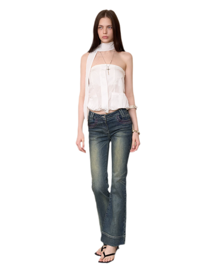 Sheer Bustier Strapless Top