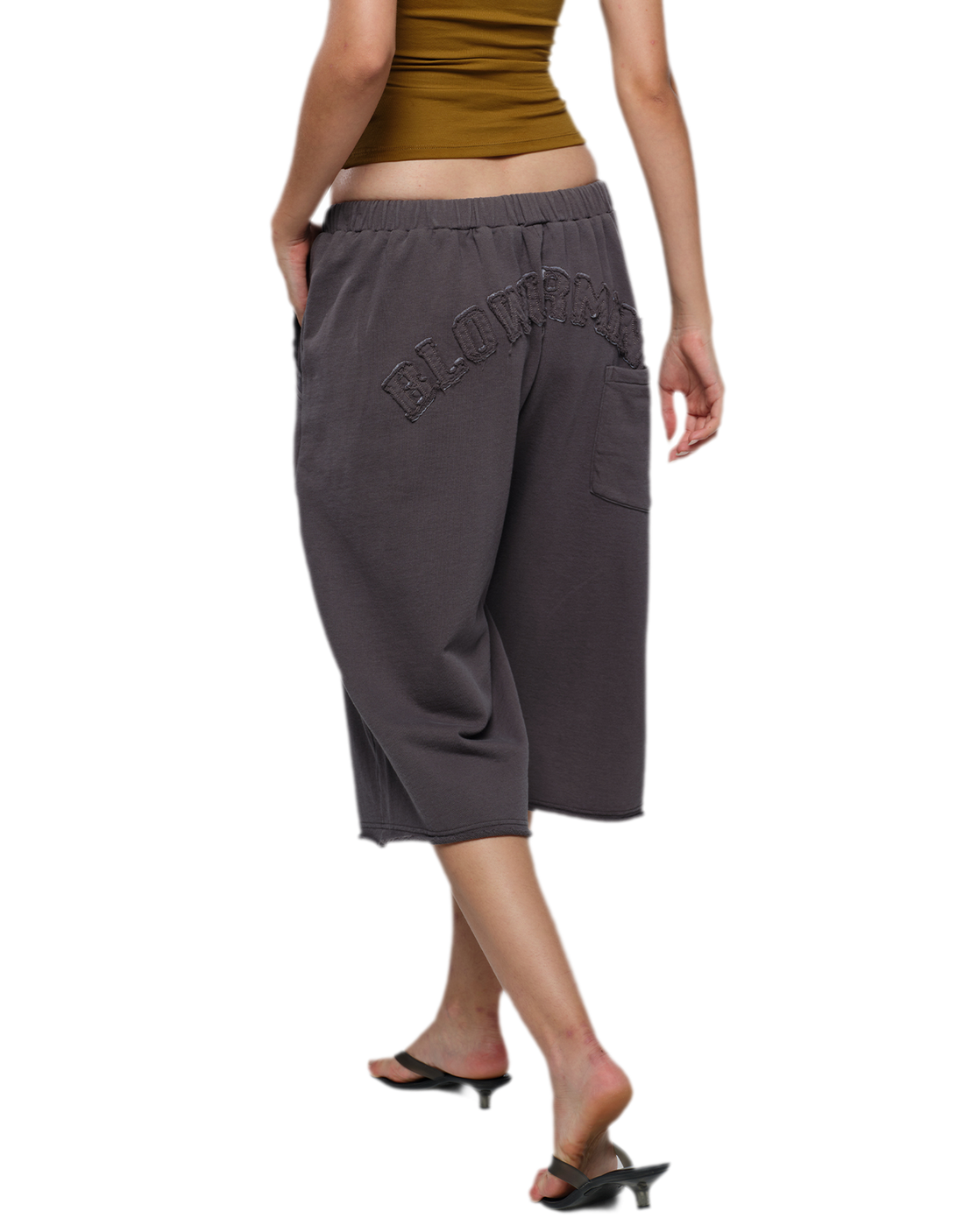 Wide-Leg Cropped Sweatpants
