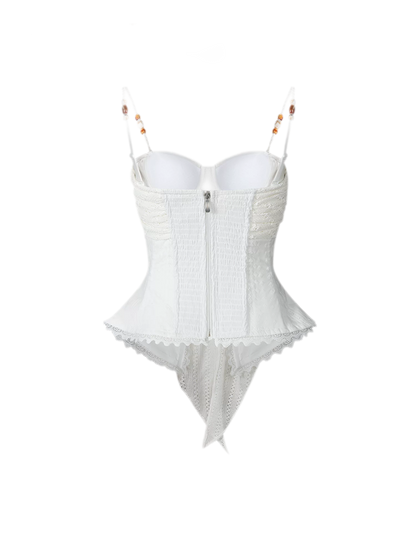 Openwork Lace Corset Top