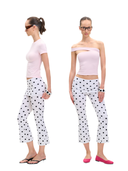 Capri Foldover Flare Pants