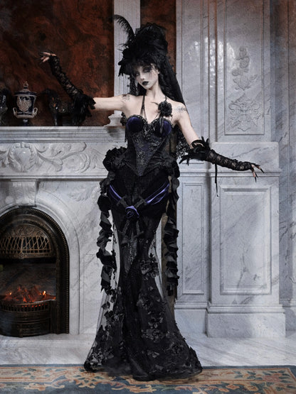 Rhinestone Velvet Gothic Corset