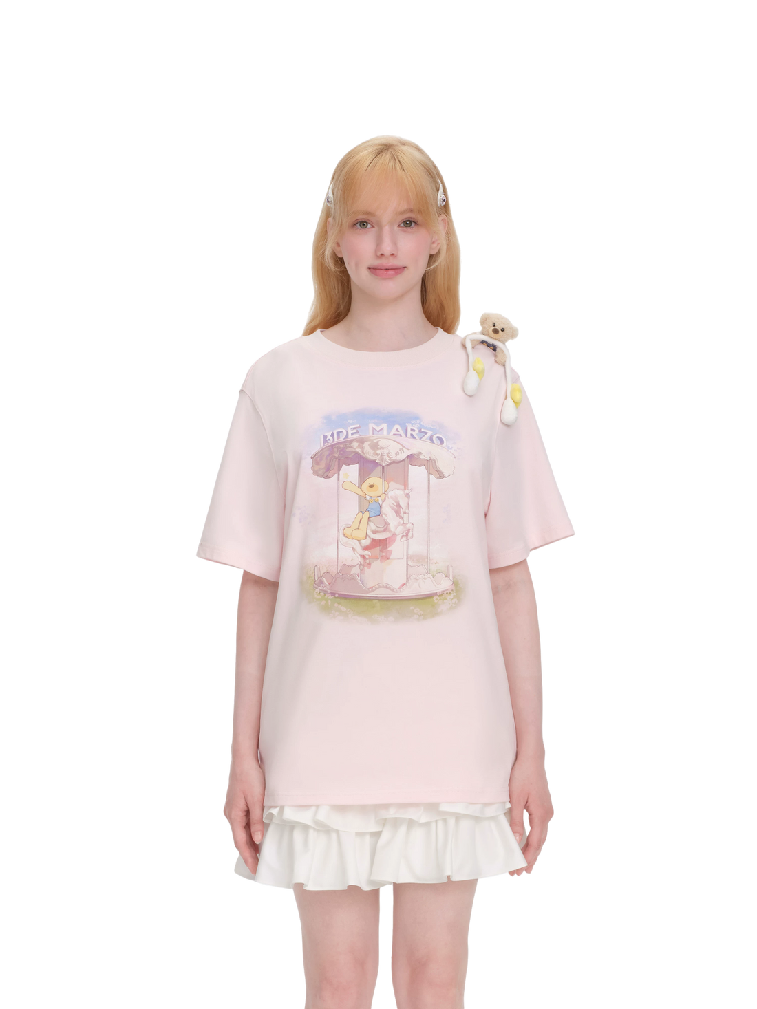Carousel Print Loose T-shirt
