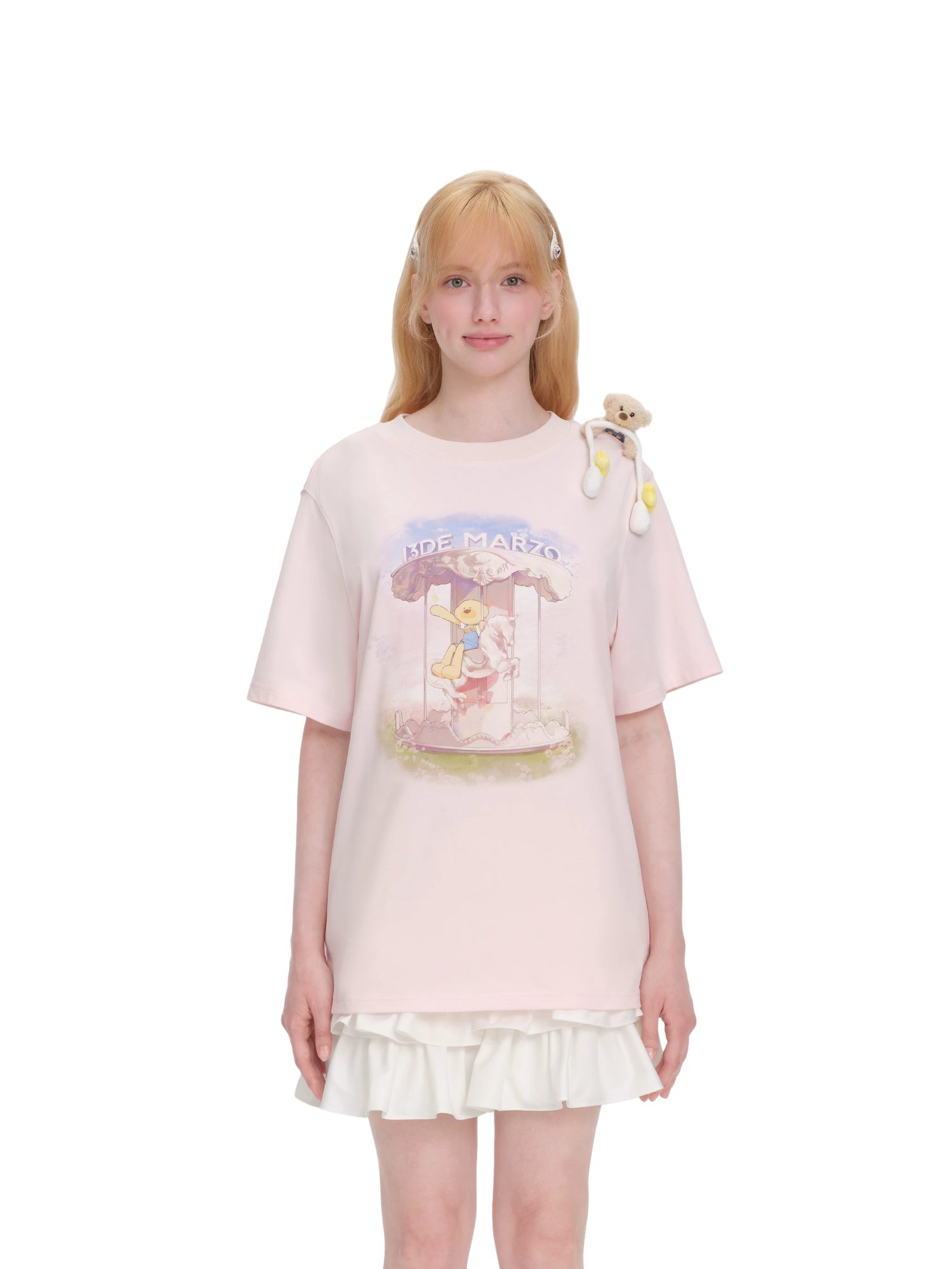 Carousel Print Loose T-shirt
