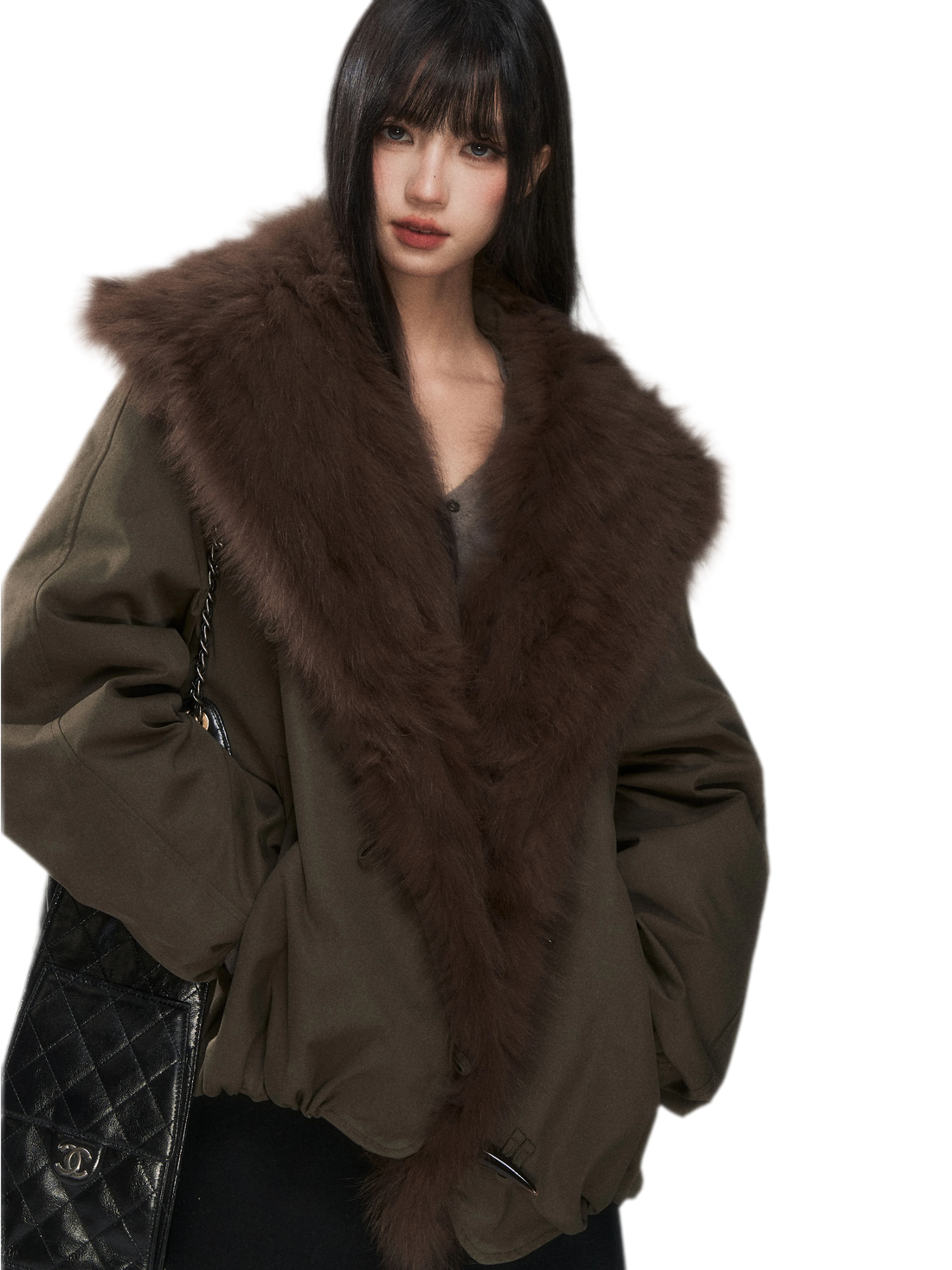 Goose Down Fox Fur Jacket