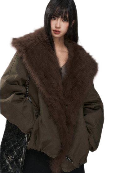 Goose Down Fox Fur Jacket