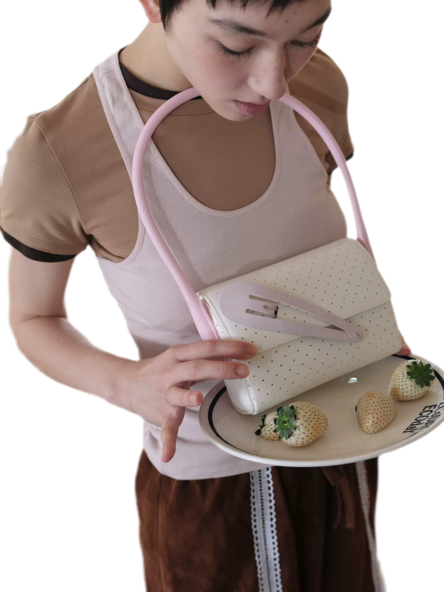 Oversized Hair Clip Shoulder Bag