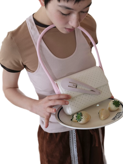 Oversized Hair Clip Shoulder Bag