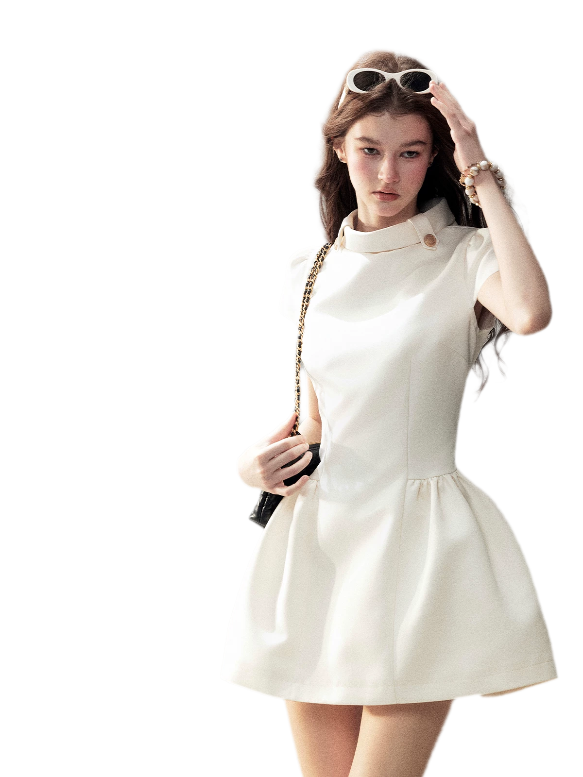 Satin A-Line Mini Dress