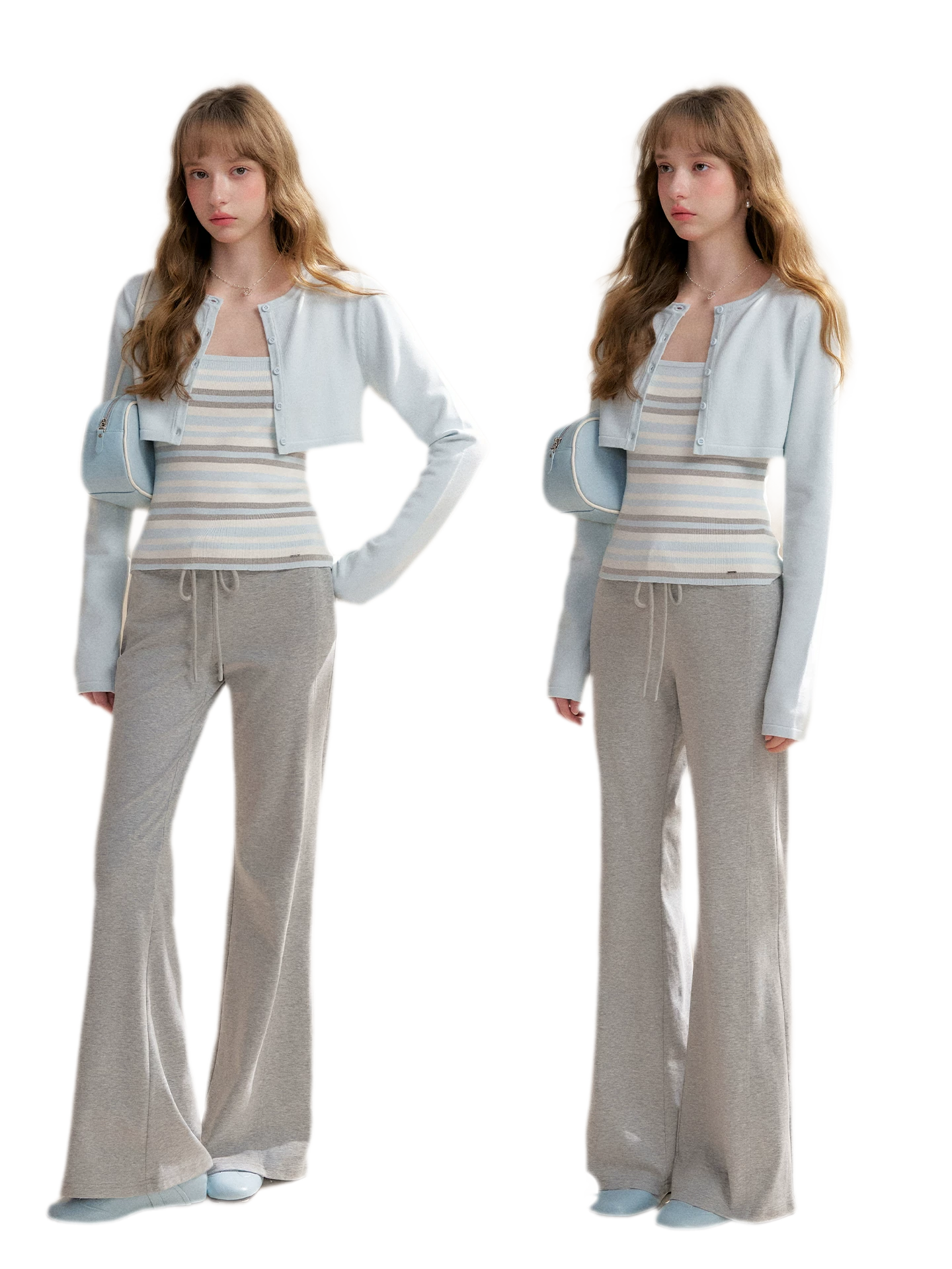 Tencel Cotton Drawstring Flared Pants