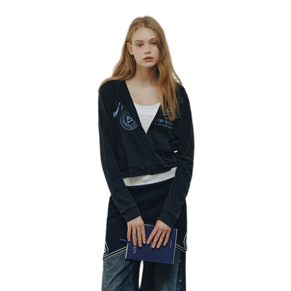 Distressed Cropped Hooded Jacket